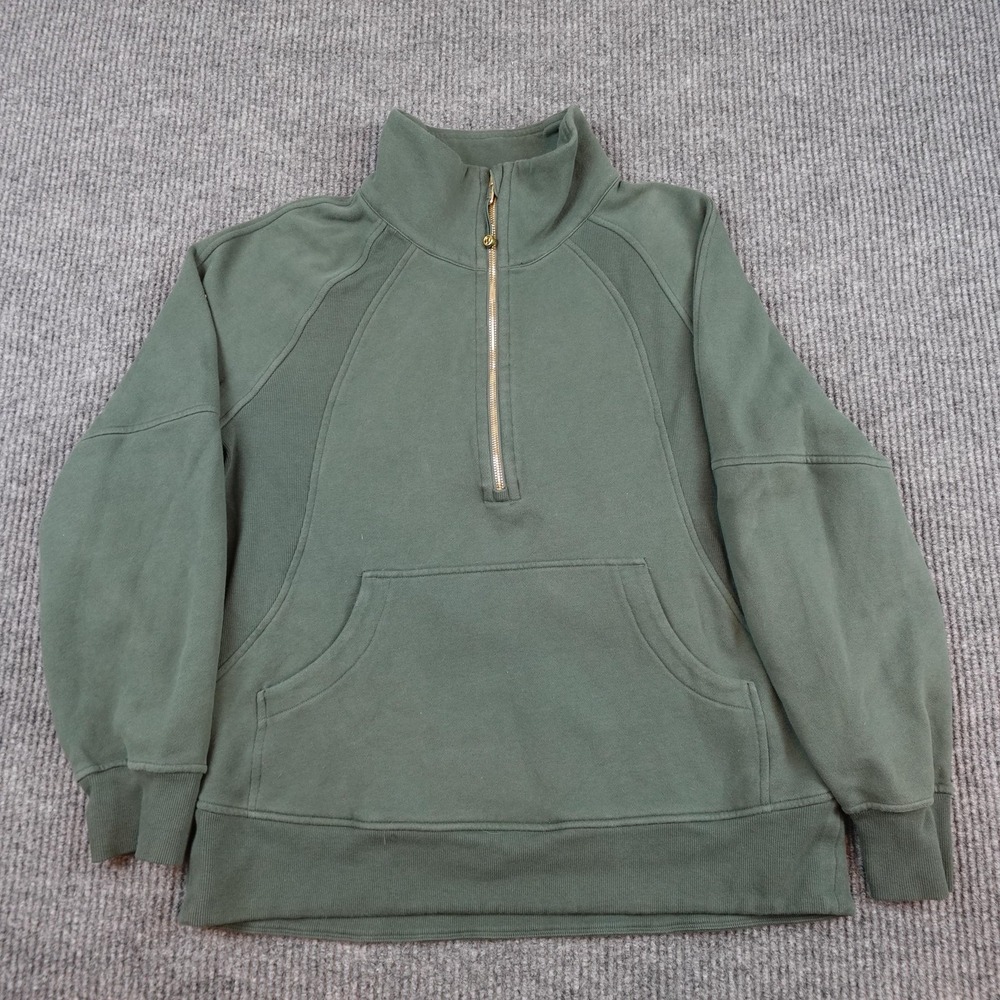 Lululemon Scuba Oversized Funnel Neck 1/2 Zip Womens M/L Green Sweatshirt